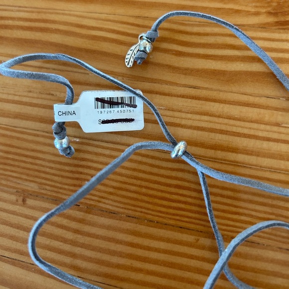 NWT Free People | Women’s grey/silver Labradorite Freefall Pendant Necklace, OS - Picture 9 of 15